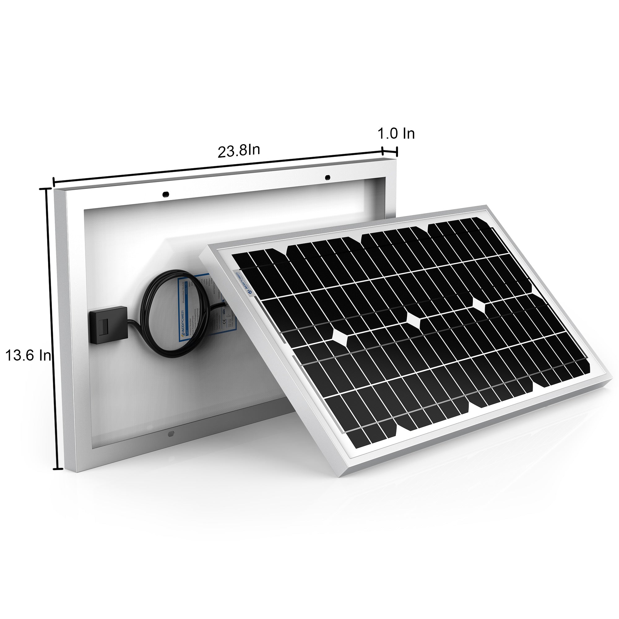 ACOPOWER Mono Solar Panel——5W, 10W, 20W, 30W, 50W