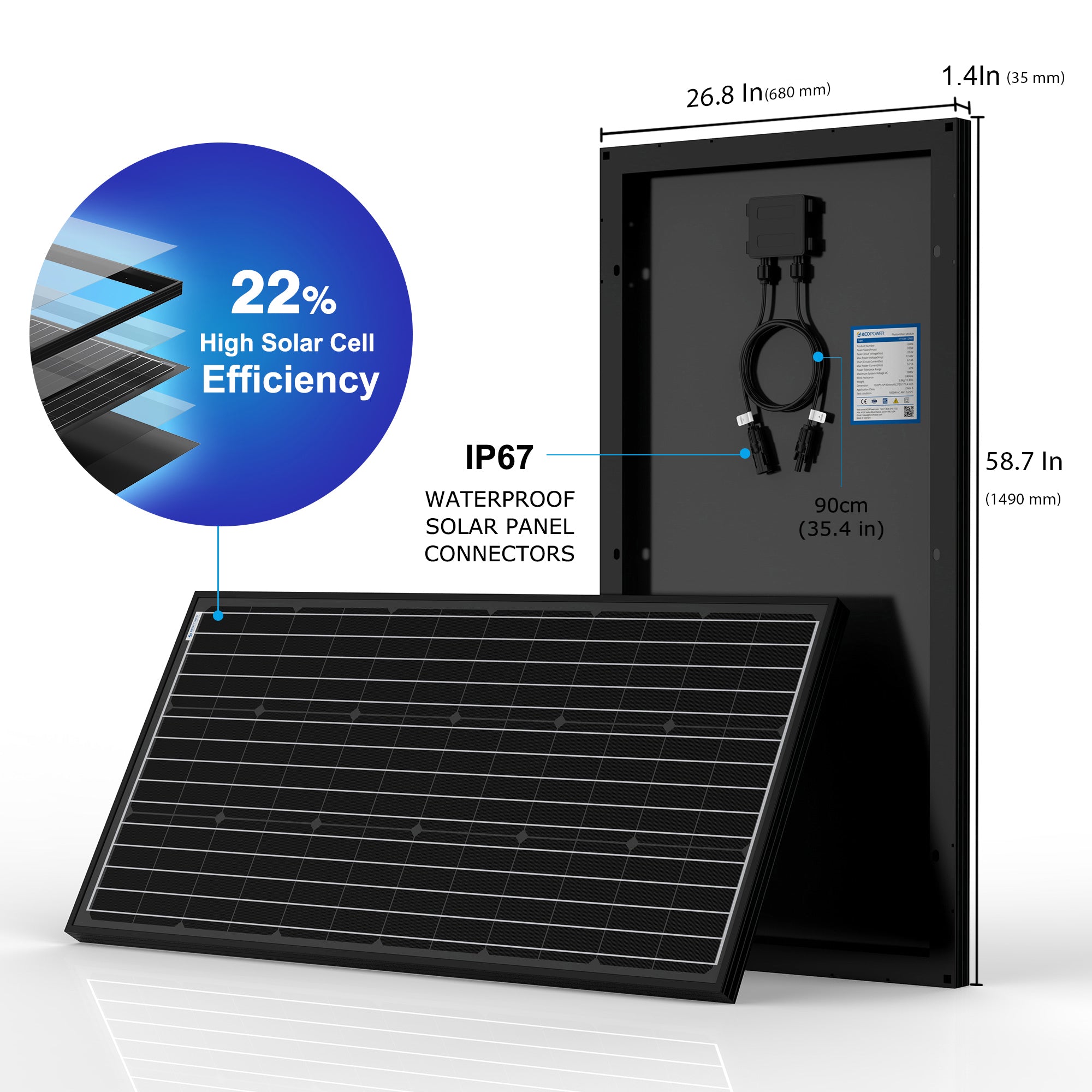 ACOPOWER 200Ah Battery 200W Solar Power System